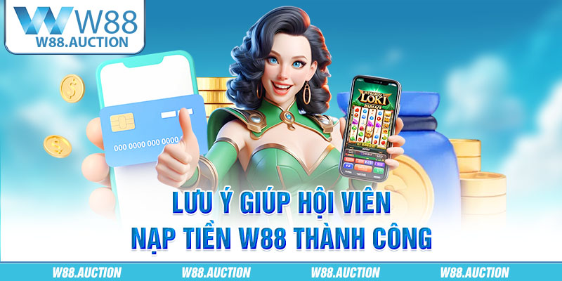 Lưu ý giúp hội viên nạp tiền W88 thành công